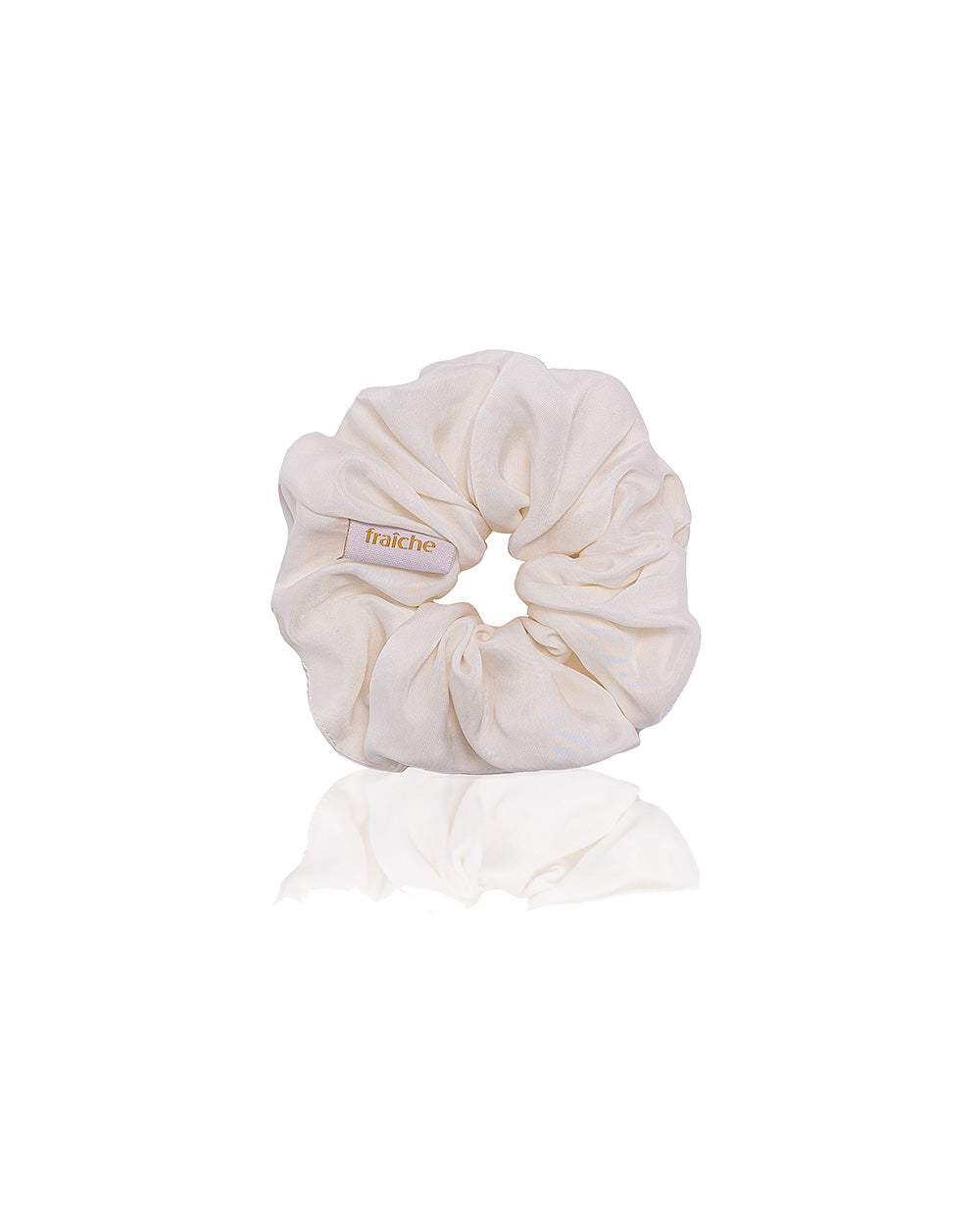 Vegan İpek(Cupro) Scrunchie-Creamy