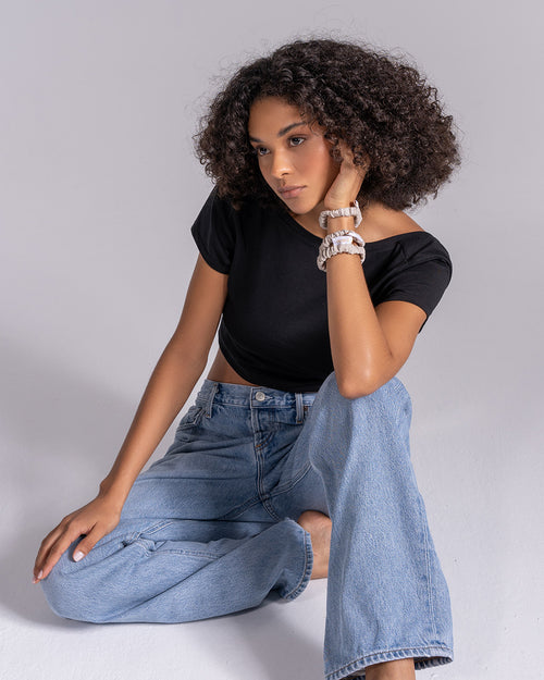 Duo Scrunchies - Almond Milk
