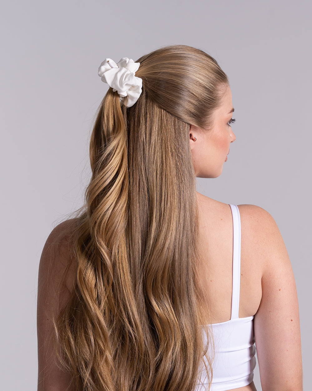 Vegan İpek(Cupro) Scrunchie-Creamy