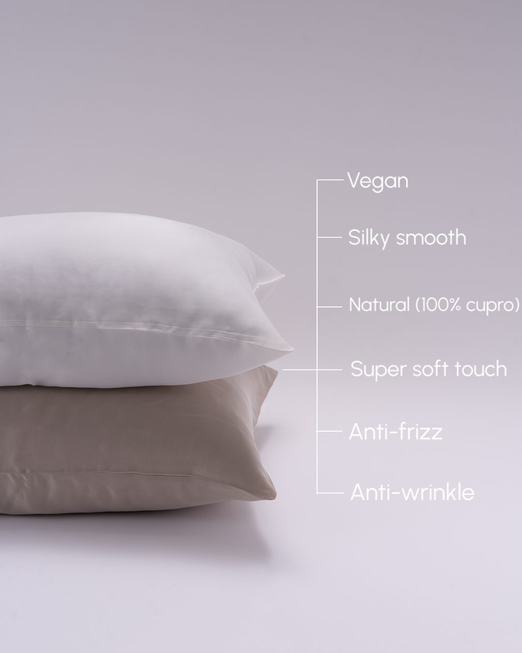 Vegan Silk (Cupro) Pillowcase-Creamy
